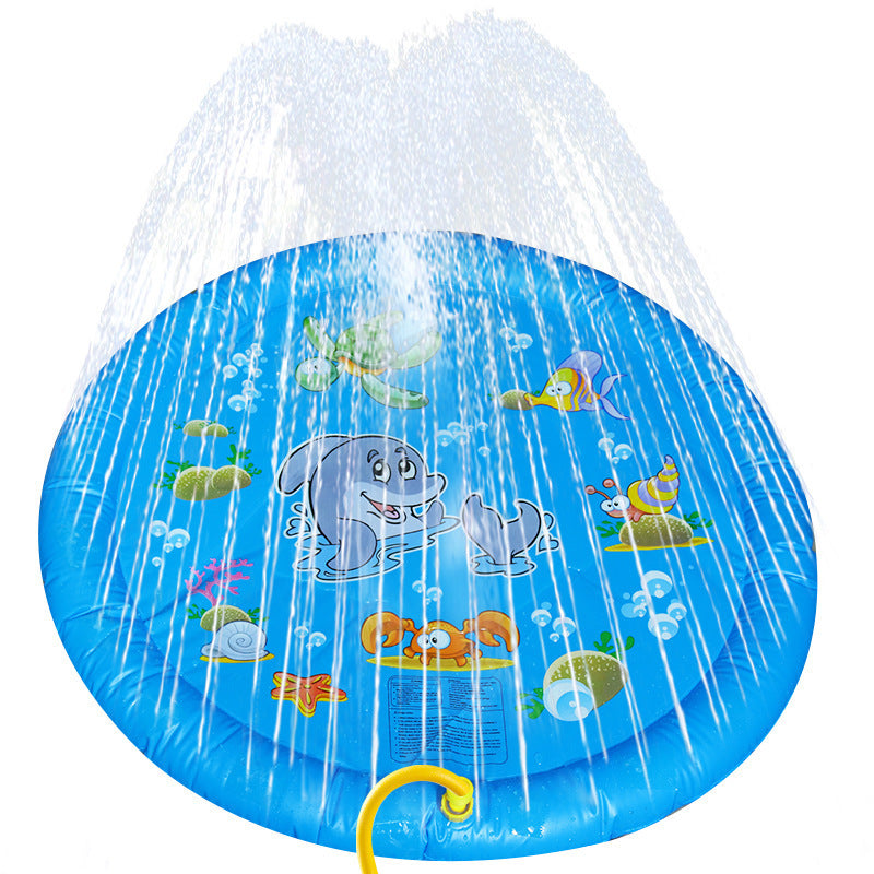 Non-Slip Splash Pad for Kids & Pets – Outdoor Summer Water Play Mat with Fountain Sprinkler – Fun Backyard Pool for Dogs & Toddlers