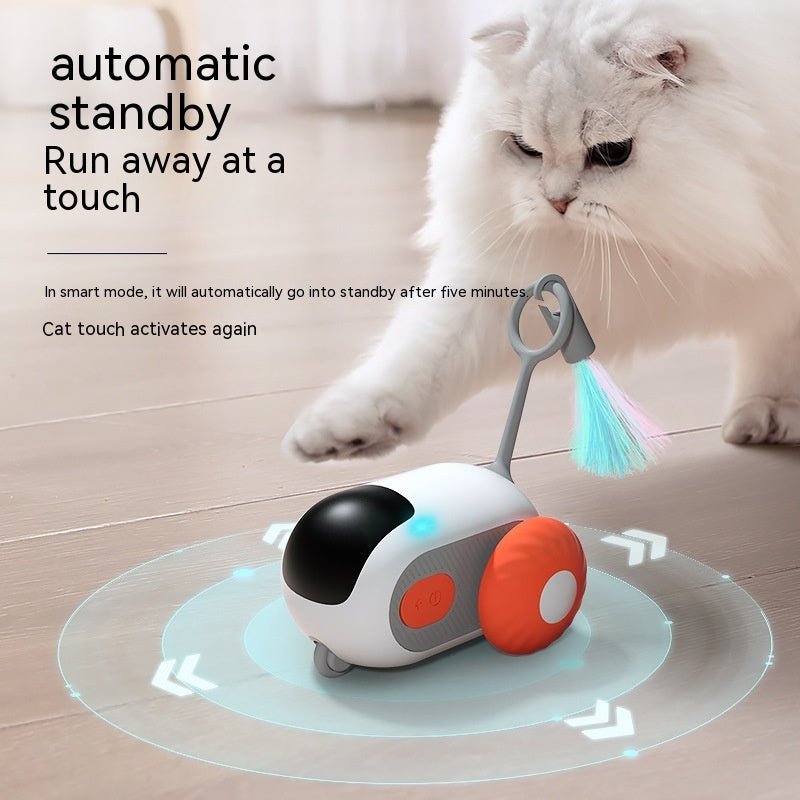PurrMotion™ Remote Control Smart Cat Toy – USB Rechargeable, Interactive Chasing Car for Endless Feline Fun