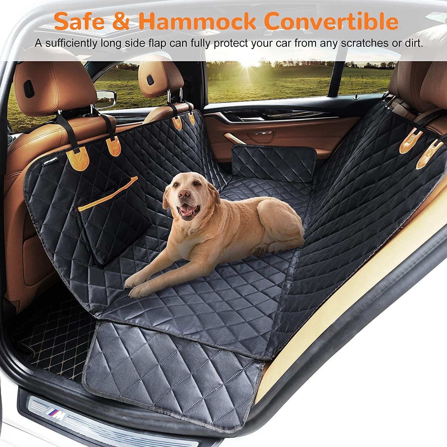 Pet Car Travel Rear Seat Cushion – Waterproof Dog Hammock Seat Cover
