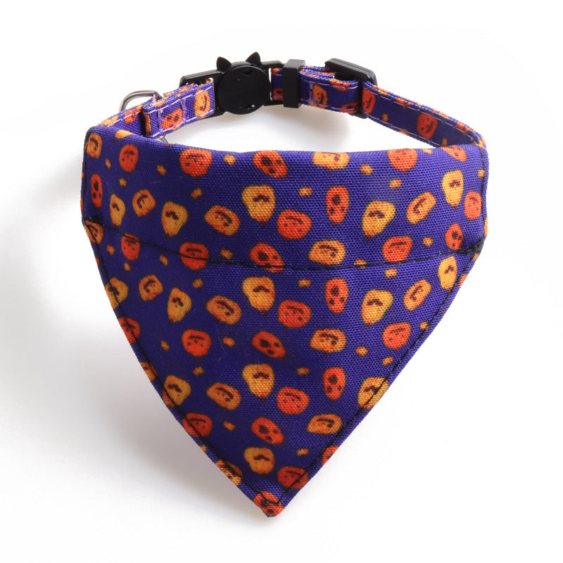 Halloween Cat & Small Dog Collar Set 🎃 (2-Piece Bandana + Bowtie)