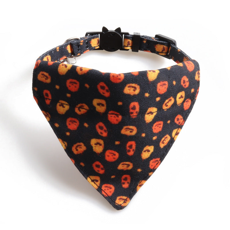 Halloween Cat & Small Dog Collar Set 🎃 (2-Piece Bandana + Bowtie)