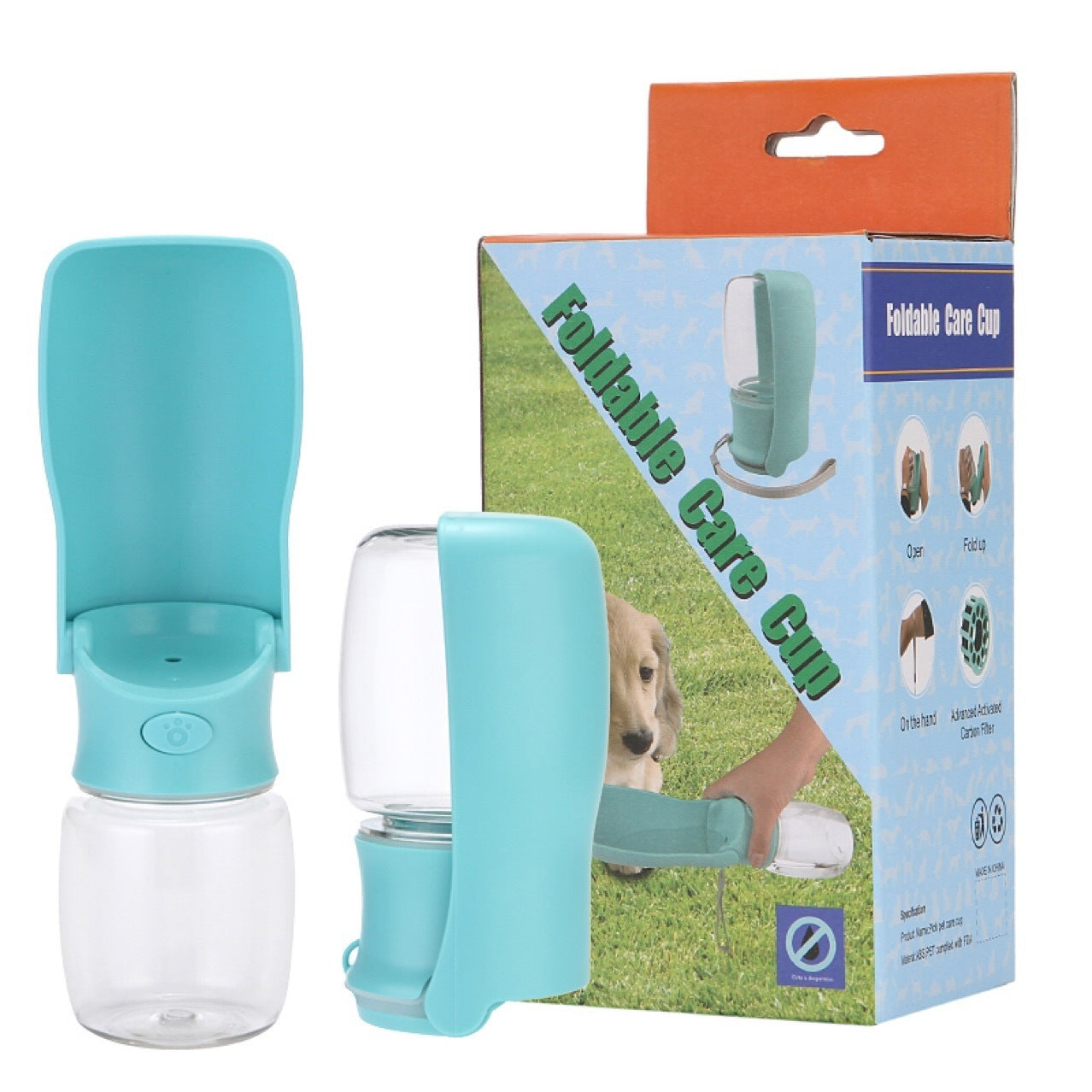 Foldable Pet Travel Water Bottle – Leak-Proof Portable Dispenser for Outdoor Adventures