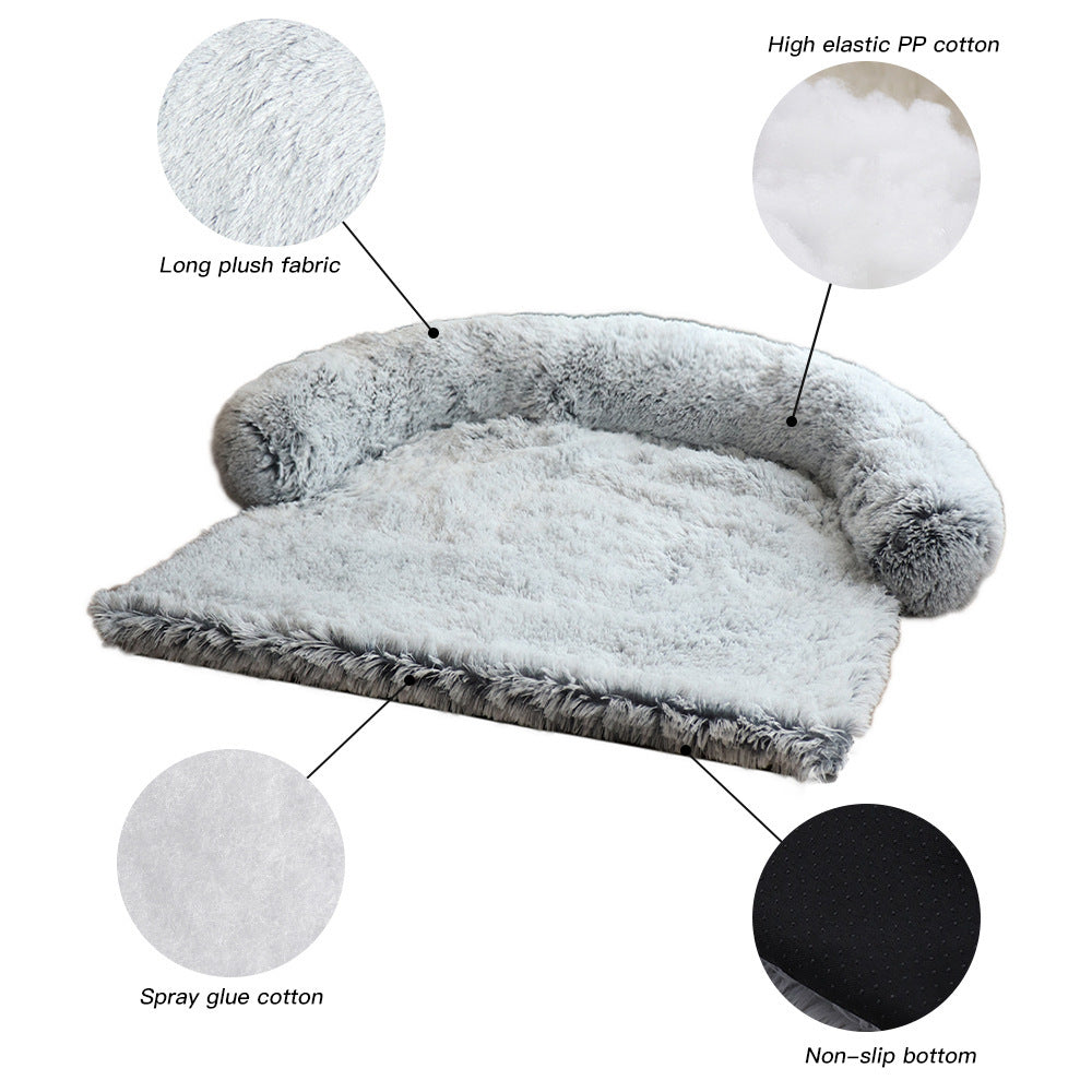 Removable Pet Sofa Bed – Ultra Soft, Washable Cushion for Dogs & Cats, Perfect for Couch, Car & Floor