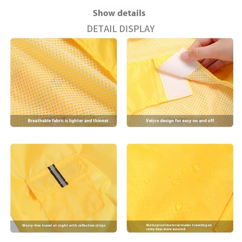 Reflective Waterproof Dog Raincoat – Hooded, Windproof & Lightweight for Large Breeds