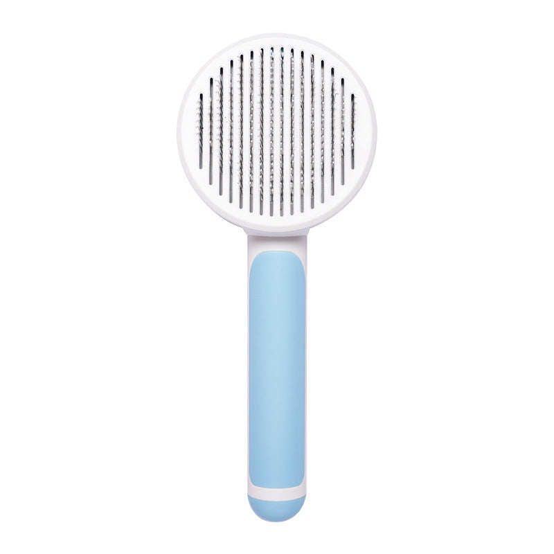 Self-Cleaning Pet Grooming Brush – Gentle Steel Wire Comb for Cats & Dogs – Easy Hair Removal & Massage Tool