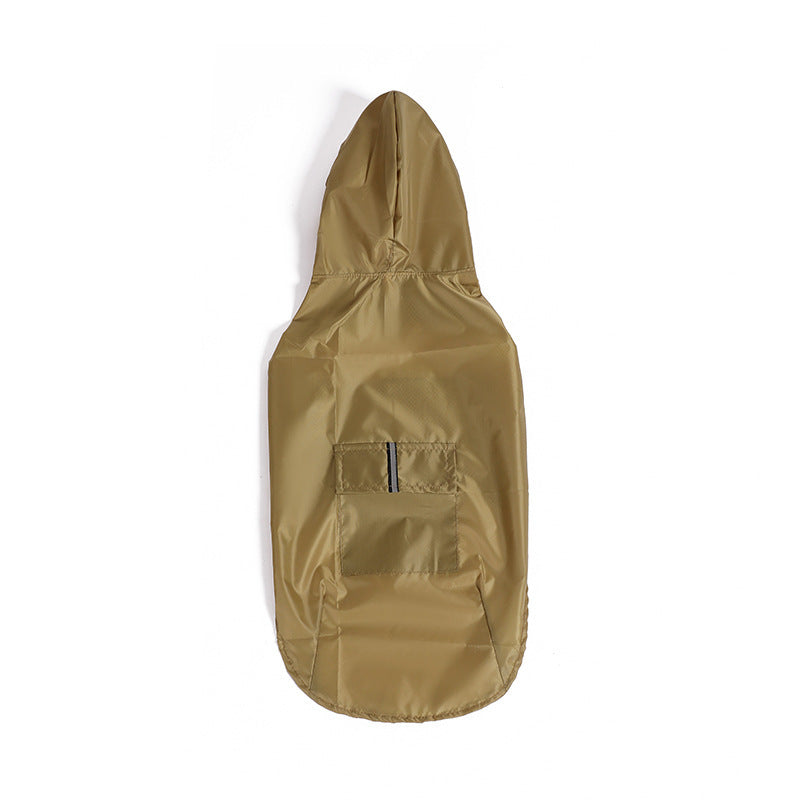 Reflective Waterproof Dog Raincoat – Hooded, Windproof & Lightweight for Large Breeds