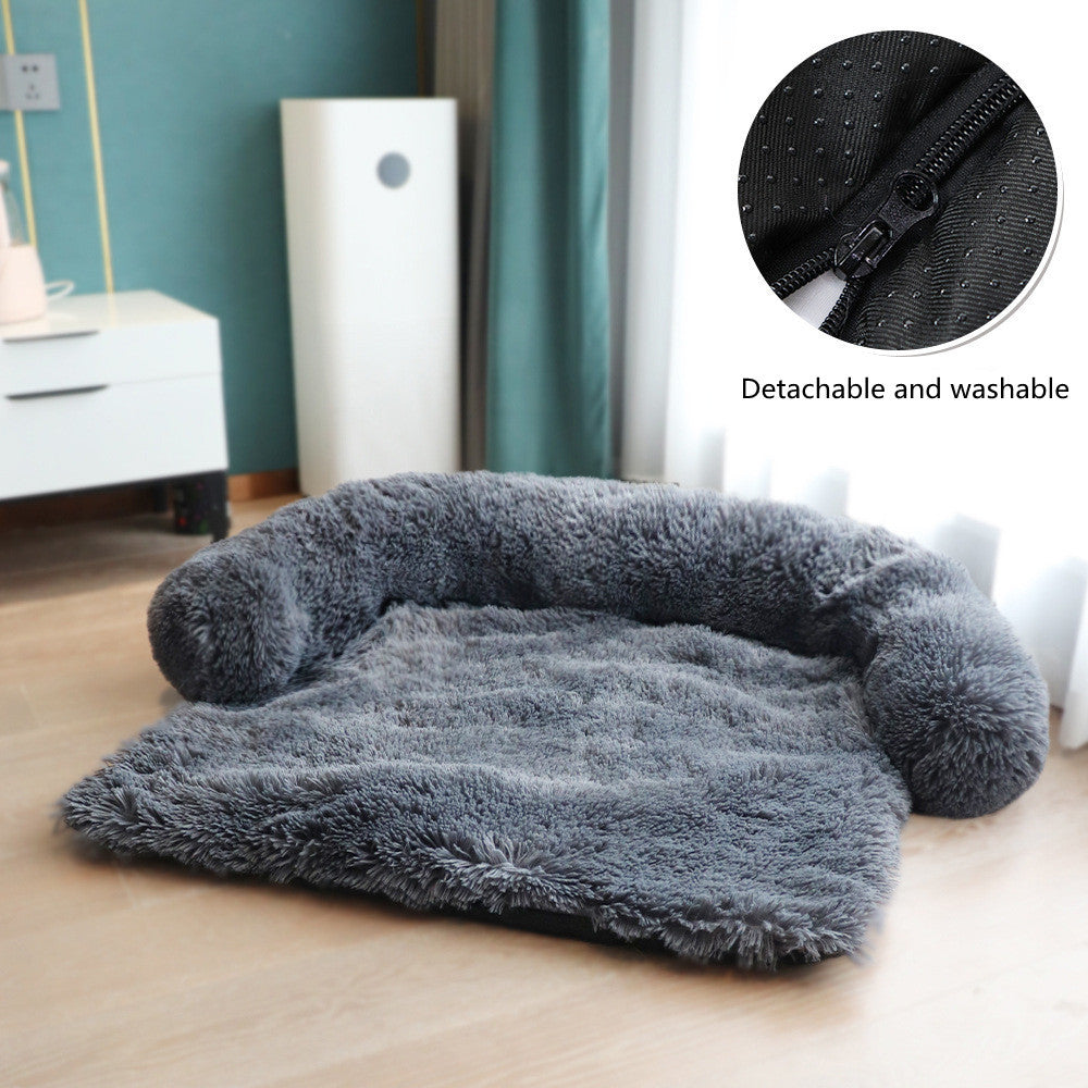 Removable Pet Sofa Bed – Ultra Soft, Washable Cushion for Dogs & Cats, Perfect for Couch, Car & Floor