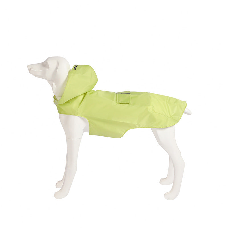 Reflective Waterproof Dog Raincoat – Hooded, Windproof & Lightweight for Large Breeds