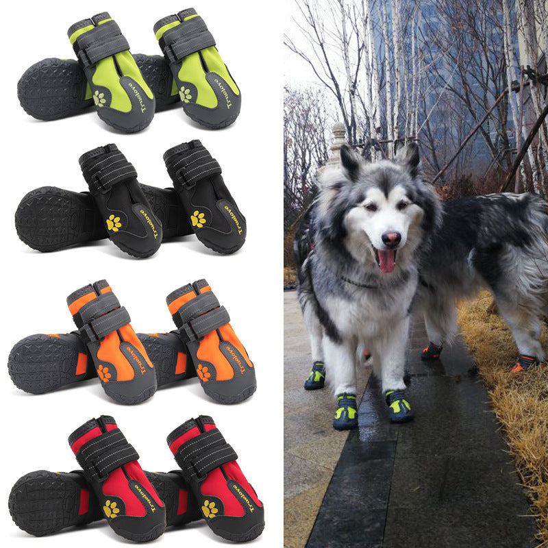 Outdoor Dog Boots for Large Breeds – Non-Slip & Waterproof Paw Protectors