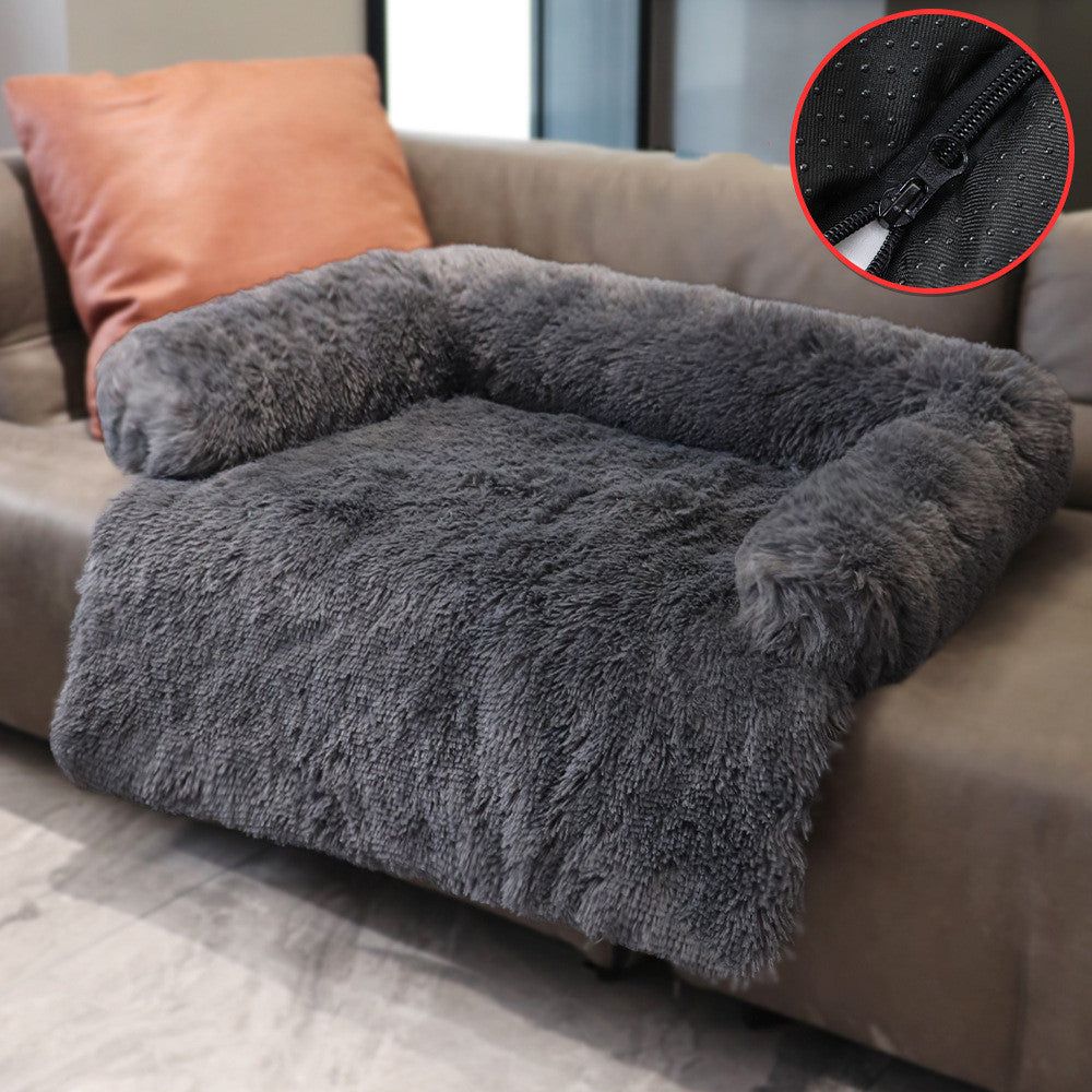 Removable Pet Sofa Bed – Ultra Soft, Washable Cushion for Dogs & Cats, Perfect for Couch, Car & Floor