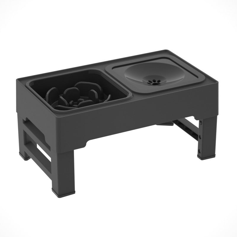 PawFeast Pro™ Adjustable Elevated Double Dog Bowl Stand with Stainless Steel Dishes