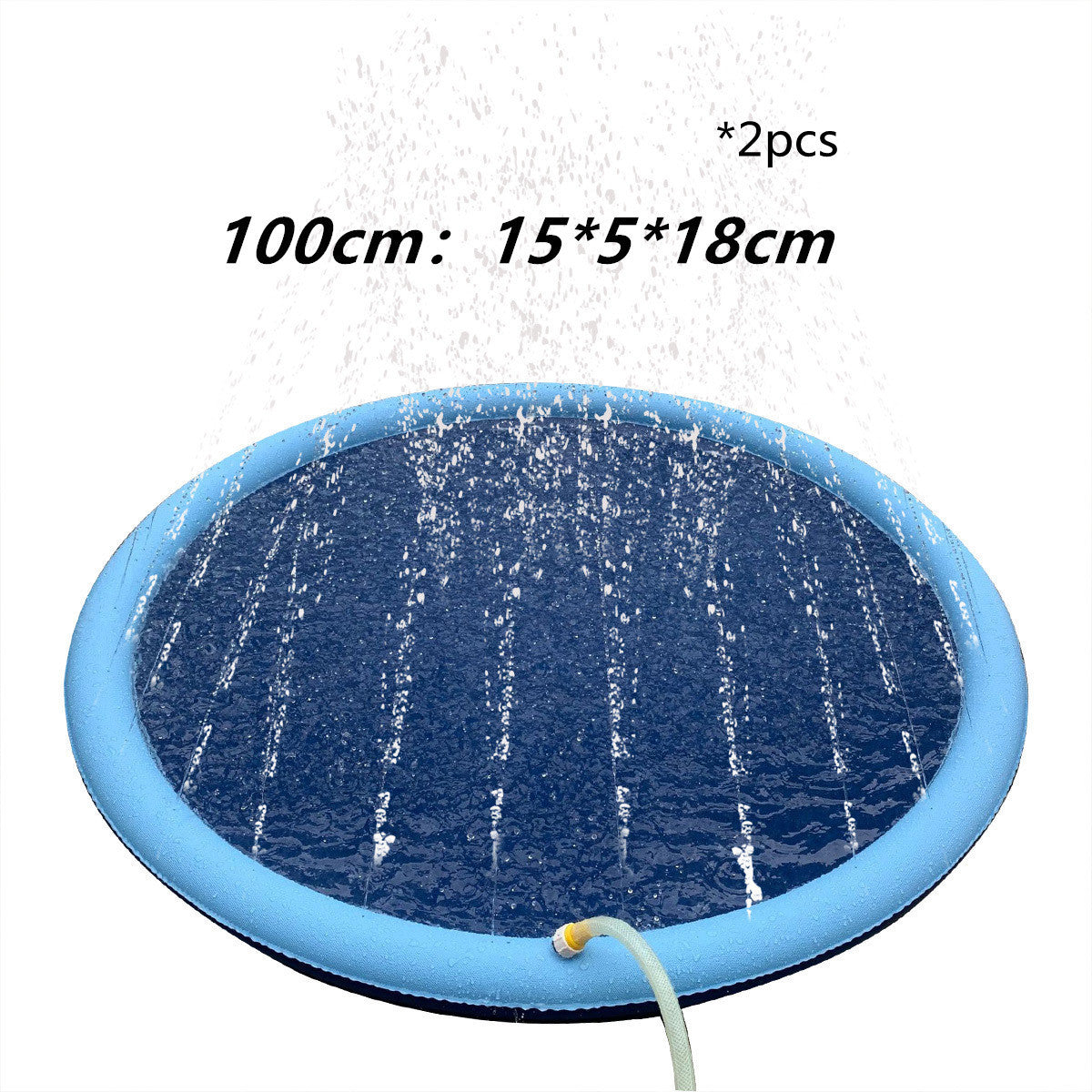 Non-Slip Splash Pad for Kids & Pets – Outdoor Summer Water Play Mat with Fountain Sprinkler – Fun Backyard Pool for Dogs & Toddlers