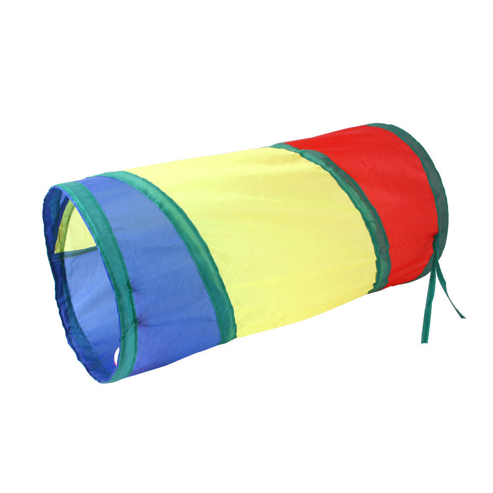 Rainbow Cat Tunnel – Interactive Foldable Play Tunnel for Kittens & Indoor Pets