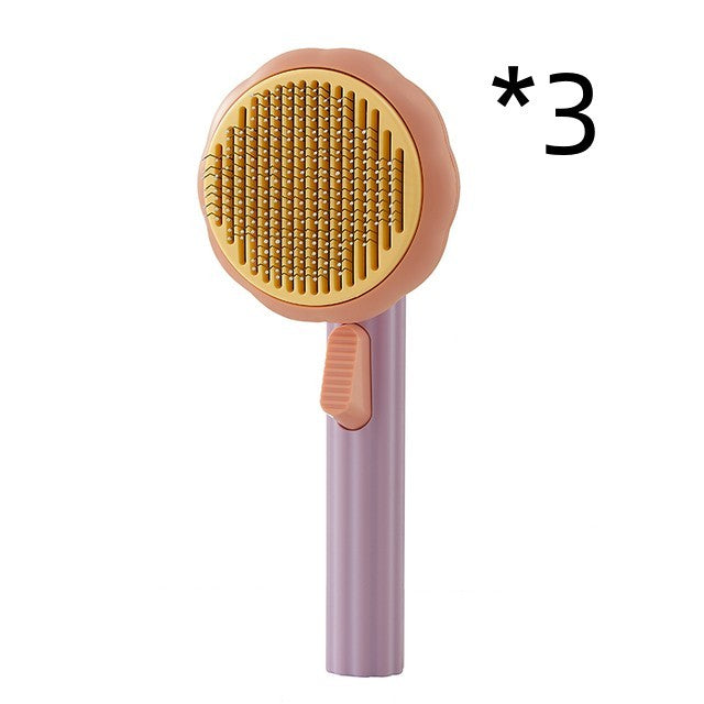 Self-Cleaning Pet Grooming Brush – Gentle Steel Wire Comb for Cats & Dogs – Easy Hair Removal & Massage Tool