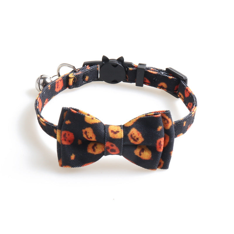 Halloween Cat & Small Dog Collar Set 🎃 (2-Piece Bandana + Bowtie)