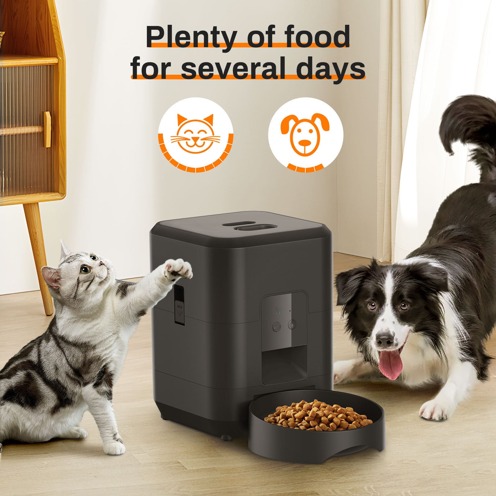 SmartFeeder Pro – WiFi Connected Automatic Pet Food Dispenser (with App Control)