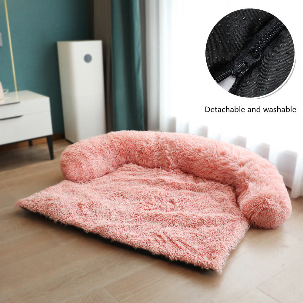 Removable Pet Sofa Bed – Ultra Soft, Washable Cushion for Dogs & Cats, Perfect for Couch, Car & Floor