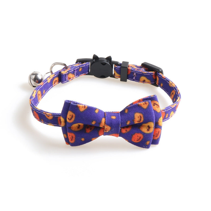 Halloween Cat & Small Dog Collar Set 🎃 (2-Piece Bandana + Bowtie)